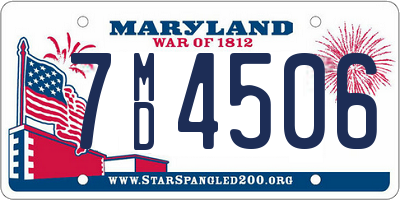 MD license plate 7MD4506