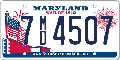 MD license plate 7MD4507