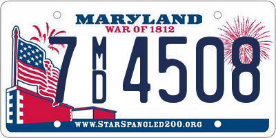 MD license plate 7MD4508