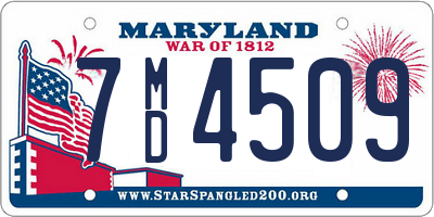 MD license plate 7MD4509