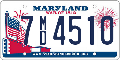 MD license plate 7MD4510