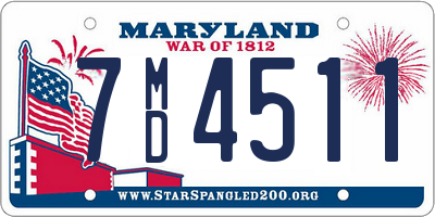 MD license plate 7MD4511