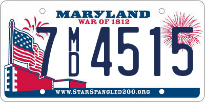 MD license plate 7MD4515