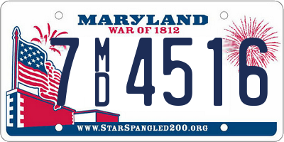 MD license plate 7MD4516