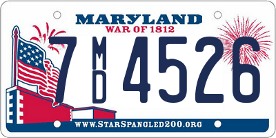 MD license plate 7MD4526