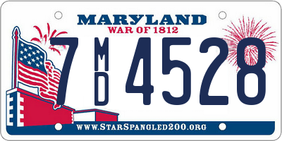 MD license plate 7MD4528