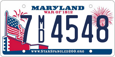 MD license plate 7MD4548