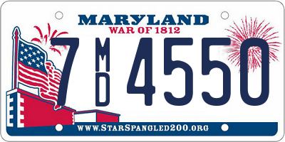 MD license plate 7MD4550