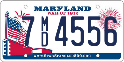 MD license plate 7MD4556