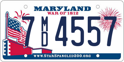 MD license plate 7MD4557