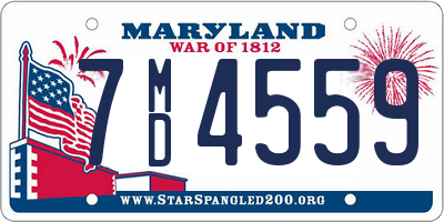 MD license plate 7MD4559