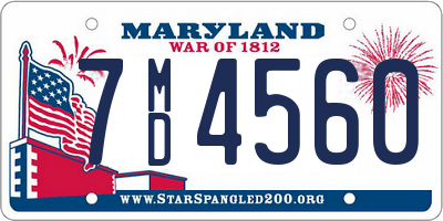 MD license plate 7MD4560