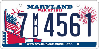 MD license plate 7MD4561