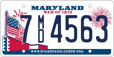 MD license plate 7MD4563