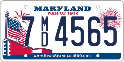 MD license plate 7MD4565