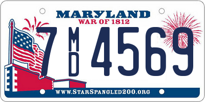 MD license plate 7MD4569