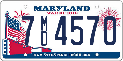 MD license plate 7MD4570