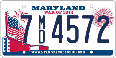 MD license plate 7MD4572