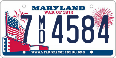 MD license plate 7MD4584