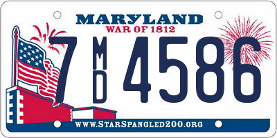 MD license plate 7MD4586