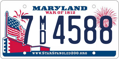 MD license plate 7MD4588