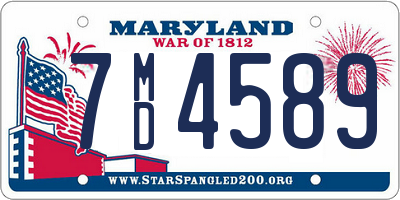 MD license plate 7MD4589