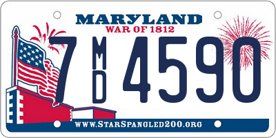 MD license plate 7MD4590