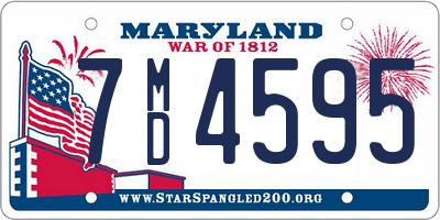 MD license plate 7MD4595