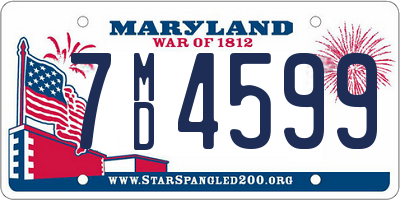 MD license plate 7MD4599