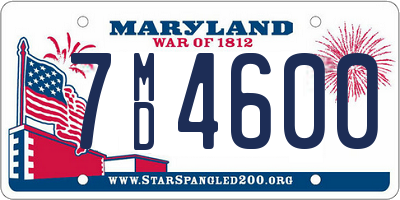 MD license plate 7MD4600