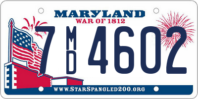 MD license plate 7MD4602