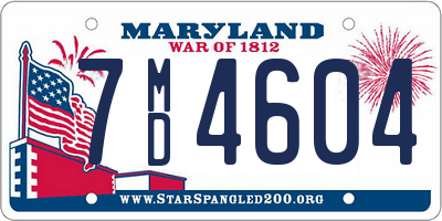 MD license plate 7MD4604