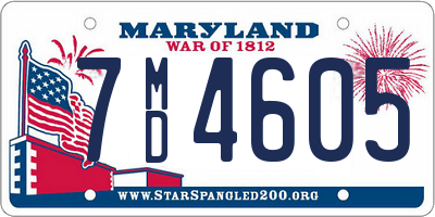 MD license plate 7MD4605