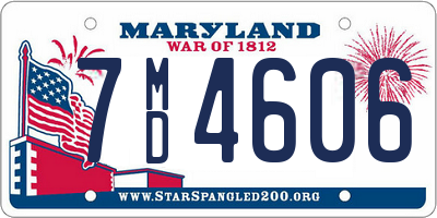 MD license plate 7MD4606