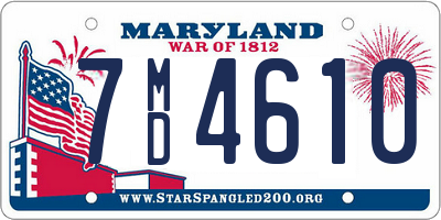 MD license plate 7MD4610