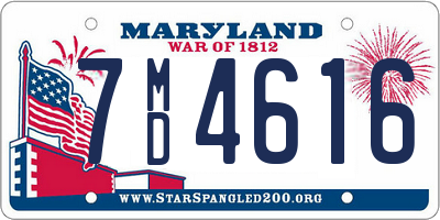 MD license plate 7MD4616