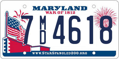 MD license plate 7MD4618