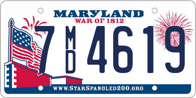 MD license plate 7MD4619