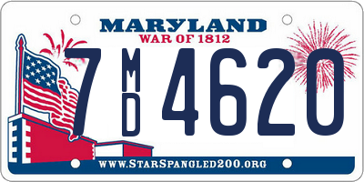 MD license plate 7MD4620