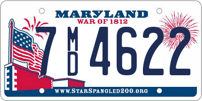 MD license plate 7MD4622