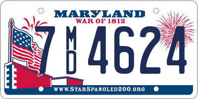 MD license plate 7MD4624