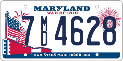 MD license plate 7MD4628