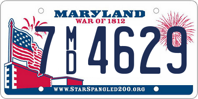 MD license plate 7MD4629