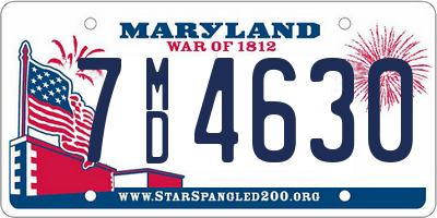 MD license plate 7MD4630