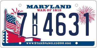 MD license plate 7MD4631