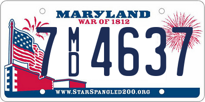 MD license plate 7MD4637