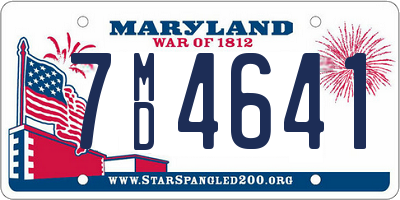 MD license plate 7MD4641