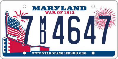 MD license plate 7MD4647