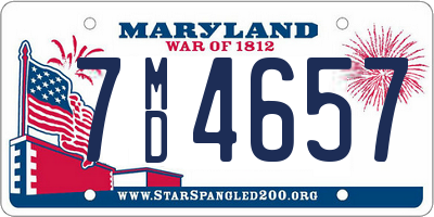 MD license plate 7MD4657