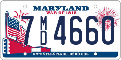 MD license plate 7MD4660